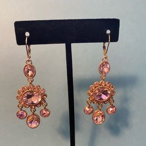Monet Pink dangle earrings